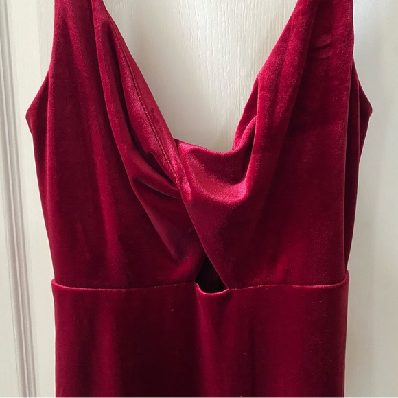 Red Velvet Maxi Dress - Picture 3 of 8